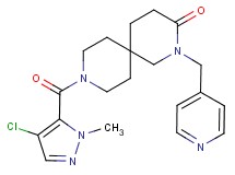 9-[(4-chloro-1-methyl-1H-pyrazol-5-yl)carbonyl]-2-(pyridin-4-ylmethyl)-2,9-diazaspiro[5.5]undecan-3-one