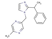2-methyl-5-{[2-(1-phenylethyl)-1H-imidazol-1-yl]methyl}pyrazine