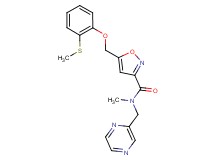 N-methyl-5-{[2-(methylthio)phenoxy]methyl}-N-(2-pyrazinylmethyl)-3-isoxazolecarboxamide
