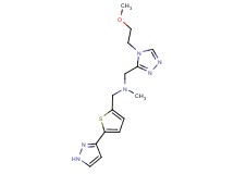 1-[4-(2-methoxyethyl)-4H-1,2,4-triazol-3-yl]-N-methyl-N-{[5-(1H-pyrazol-3-yl)-2-thienyl]methyl}methanamine