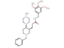 3-[(3S*,4R*)-1-benzyl-4-(4-methyl-1-piperazinyl)-3-piperidinyl]-N-(3,4,5-trimethoxybenzyl)propanamide