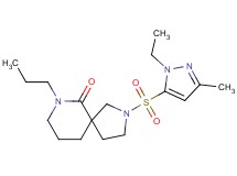 2-[(1-ethyl-3-methyl-1H-pyrazol-5-yl)sulfonyl]-7-propyl-2,7-diazaspiro[4.5]decan-6-one