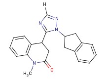 4-[1-(2,3-dihydro-1H-inden-2-yl)-1H-1,2,4-triazol-5-yl]-1-methyl-3,4-dihydroquinolin-2(1H)-one