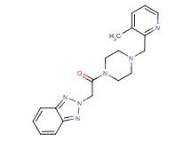 2-(2-{4-[(3-methyl-2-pyridinyl)methyl]-1-piperazinyl}-2-oxoethyl)-2H-1,2,3-benzotriazole