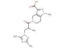5-[3-(3,5-dimethyl-1H-1,2,4-triazol-1-yl)-2-methylpropanoyl]-1-methyl-4,5,6,7-tetrahydro-1H-pyrazolo[4,3-c]pyridine-3-carboxylic acid