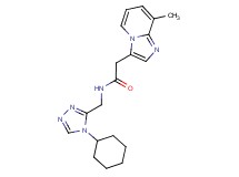 N-[(4-cyclohexyl-4H-1,2,4-triazol-3-yl)methyl]-2-(8-methylimidazo[1,2-a]pyridin-3-yl)acetamide