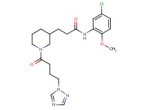 N-(5-chloro-2-methoxyphenyl)-3-{1-[4-(1H-1,2,4-triazol-1-yl)butanoyl]-3-piperidinyl}propanamide
