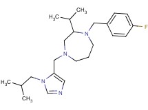 1-(4-fluorobenzyl)-4-[(1-isobutyl-1H-imidazol-5-yl)methyl]-2-isopropyl-1,4-diazepane