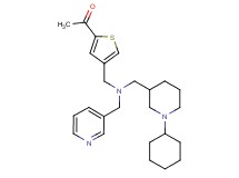 1-(4-{[[(1-cyclohexyl-3-piperidinyl)methyl](3-pyridinylmethyl)amino]methyl}-2-thienyl)ethanone