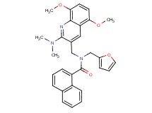 N-{[2-(dimethylamino)-5,8-dimethoxy-3-quinolinyl]methyl}-N-(2-furylmethyl)-1-naphthamide