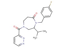 4-(4-fluorobenzyl)-3-isopropyl-1-(pyridazin-3-ylcarbonyl)-1,4-diazepan-5-one