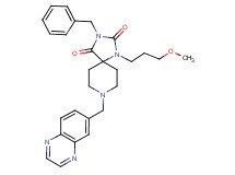 3-benzyl-1-(3-methoxypropyl)-8-(6-quinoxalinylmethyl)-1,3,8-triazaspiro[4.5]decane-2,4-dione