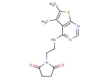 1-{2-[(5,6-dimethylthieno[2,3-d]pyrimidin-4-yl)amino]ethyl}pyrrolidine-2,5-dione