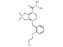 (4aR*,7aS*)-4-[2-(2-hydroxyethoxy)benzyl]-N,N-dimethylhexahydrothieno[3,4-b]pyrazine-1(2H)-carboxamide 6,6-dioxide