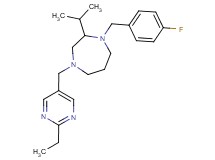 4-[(2-ethyl-5-pyrimidinyl)methyl]-1-(4-fluorobenzyl)-2-isopropyl-1,4-diazepane