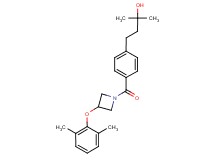 4-(4-{[3-(2,6-dimethylphenoxy)-1-azetidinyl]carbonyl}phenyl)-2-methyl-2-butanol