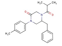 5-benzyl-4-isobutyryl-1-(4-methylphenyl)-2-piperazinone