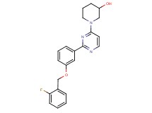 1-(2-{3-[(2-fluorobenzyl)oxy]phenyl}pyrimidin-4-yl)piperidin-3-ol