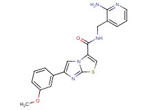 N-[(2-aminopyridin-3-yl)methyl]-6-(3-methoxyphenyl)imidazo[2,1-b][1,3]thiazole-3-carboxamide