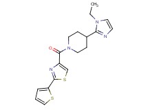 4-(1-ethyl-1H-imidazol-2-yl)-1-{[2-(2-thienyl)-1,3-thiazol-4-yl]carbonyl}piperidine