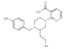 2-[3-(2-hydroxyethyl)-4-(4-methylbenzyl)-1-piperazinyl]nicotinamide