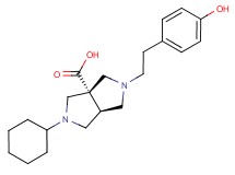 (3aS*,6aS*)-2-cyclohexyl-5-[2-(4-hydroxyphenyl)ethyl]hexahydropyrrolo[3,4-c]pyrrole-3a(1H)-carboxylic acid