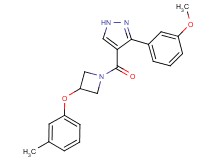 3-(3-methoxyphenyl)-4-{[3-(3-methylphenoxy)-1-azetidinyl]carbonyl}-1H-pyrazole