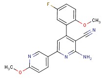 6-amino-4-(5-fluoro-2-methoxyphenyl)-6'-methoxy-2,3'-bipyridine-5-carbonitrile