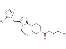 4-{4-ethyl-5-[(2-methyl-1H-imidazol-1-yl)methyl]-4H-1,2,4-triazol-3-yl}-1-pentanoylpiperidine