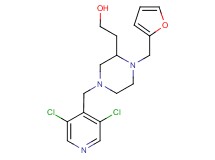 2-[4-[(3,5-dichloropyridin-4-yl)methyl]-1-(2-furylmethyl)piperazin-2-yl]ethanol