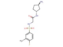 N~1~-[rel-(1R,3R)-3-aminocyclopentyl]-N~2~-[(4-fluoro-3-methylphenyl)sulfonyl]glycinamide hydrochloride