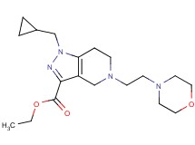 ethyl 1-(cyclopropylmethyl)-5-[2-(4-morpholinyl)ethyl]-4,5,6,7-tetrahydro-1H-pyrazolo[4,3-c]pyridine-3-carboxylate