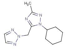 2-[(1-cyclohexyl-3-methyl-1H-1,2,4-triazol-5-yl)methyl]-2H-1,2,3-triazole