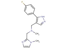 1-[5-(4-fluorophenyl)-1H-pyrazol-4-yl]-N-methyl-N-[(1-methyl-1H-imidazol-2-yl)methyl]methanamine