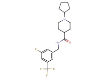 1-cyclopentyl-N-[3-fluoro-5-(trifluoromethyl)benzyl]piperidine-4-carboxamide