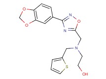 2-[{[3-(1,3-benzodioxol-5-yl)-1,2,4-oxadiazol-5-yl]methyl}(2-thienylmethyl)amino]ethanol