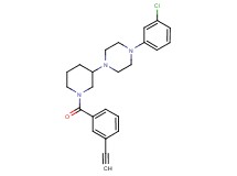 1-(3-chlorophenyl)-4-[1-(3-ethynylbenzoyl)-3-piperidinyl]piperazine