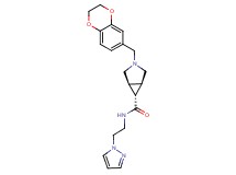 (1R*,5S*,6r)-3-(2,3-dihydro-1,4-benzodioxin-6-ylmethyl)-N-[2-(1H-pyrazol-1-yl)ethyl]-3-azabicyclo[3.1.0]hexane-6-carboxamide