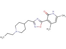 4,6-dimethyl-3-{3-[(1-propylpiperidin-4-yl)methyl]-1,2,4-oxadiazol-5-yl}pyridin-2(1H)-one