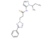 N-(1-sec-butyl-1H-pyrazol-5-yl)-3-(5-phenyl-2H-tetrazol-2-yl)propanamide
