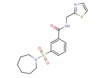 3-(azepan-1-ylsulfonyl)-N-(1,3-thiazol-2-ylmethyl)benzamide