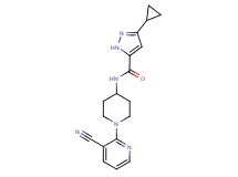N-[1-(3-cyanopyridin-2-yl)piperidin-4-yl]-3-cyclopropyl-1H-pyrazole-5-carboxamide