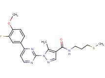 1-[4-(3-fluoro-4-methoxyphenyl)-2-pyrimidinyl]-5-methyl-N-[3-(methylthio)propyl]-1H-pyrazole-4-carboxamide
