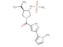N-((3S*,4R*)-4-isopropyl-1-{[3-(1-methyl-1H-pyrrol-2-yl)-1H-pyrazol-5-yl]carbonyl}-3-pyrrolidinyl)methanesulfonamide
