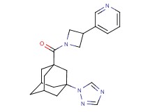 3-(1-{[3-(1H-1,2,4-triazol-1-yl)-1-adamantyl]carbonyl}-3-azetidinyl)pyridine