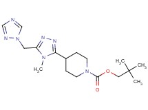 2,2-dimethylpropyl 4-[4-methyl-5-(1H-1,2,4-triazol-1-ylmethyl)-4H-1,2,4-triazol-3-yl]piperidine-1-carboxylate