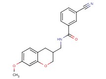 3-cyano-N-[(7-methoxy-3,4-dihydro-2H-chromen-3-yl)methyl]benzamide