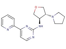 4-(2-pyridinyl)-N-[(3R*,4R*)-4-(1-pyrrolidinyl)tetrahydro-3-furanyl]-2-pyrimidinamine