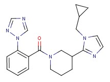 3-[1-(cyclopropylmethyl)-1H-imidazol-2-yl]-1-[2-(1H-1,2,4-triazol-1-yl)benzoyl]piperidine