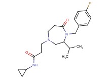 N-cyclopropyl-3-[4-(4-fluorobenzyl)-3-isopropyl-5-oxo-1,4-diazepan-1-yl]propanamide